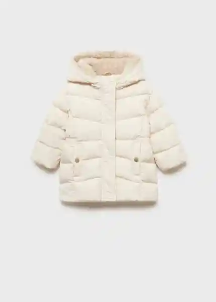 Abrigo Anorak Plumi Crudo Talla 66 Niñas Mango