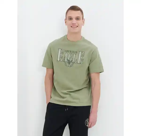 Camiseta Hombre Color Verde T. Large American Eagle