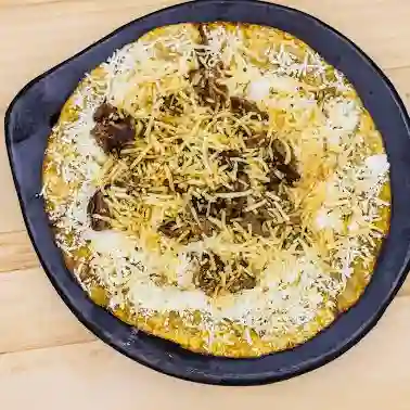 Patacon con Queso y Hogao