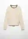 Jersey Frizzly Beige Talla M Mujer Mango