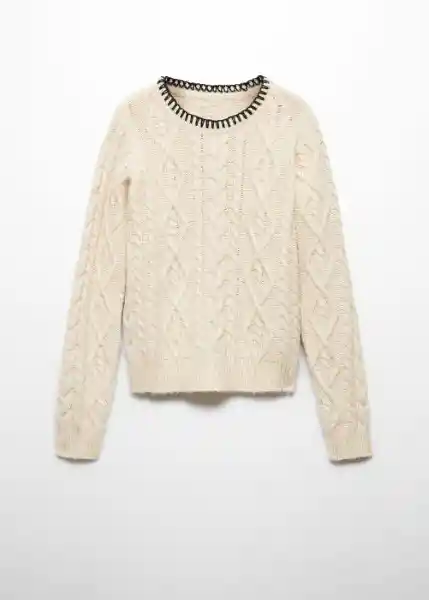 Jersey Frizzly Beige Talla M Mujer Mango