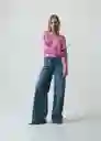 Saco Tejido Mujer Rosa Bonbon Claro Talla M 082G090 Naf Naf