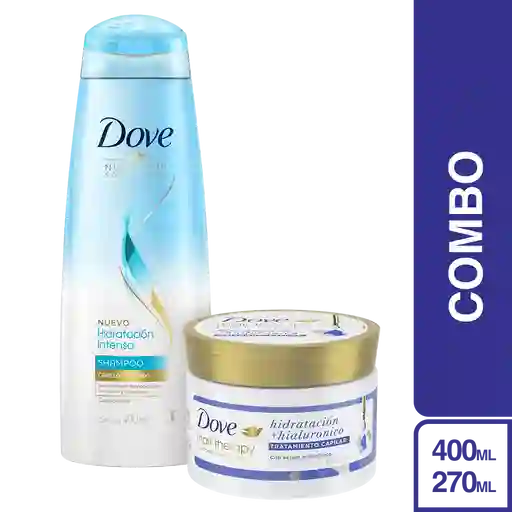 Combo Rutina Shampoo Hidratación 100 Horas + Tratamiento Dove