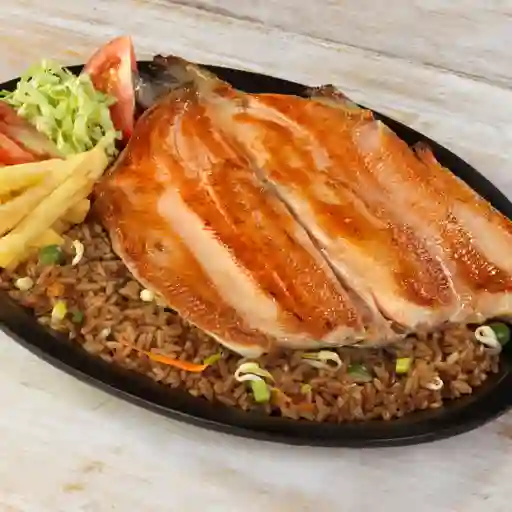 Chow Fan con Trucha