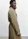Abrigo Trench Desert Khaki Talla S Mujer Mango