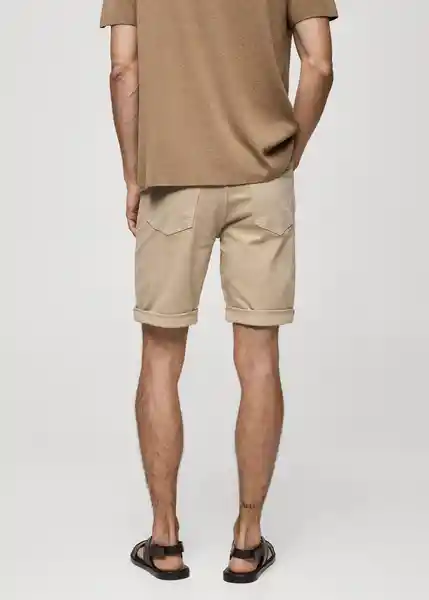 Bermuda Nepto Beige Talla 42 Hombre Mango