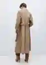 Saco Trench Rec Beige Talla S Mujer Mango