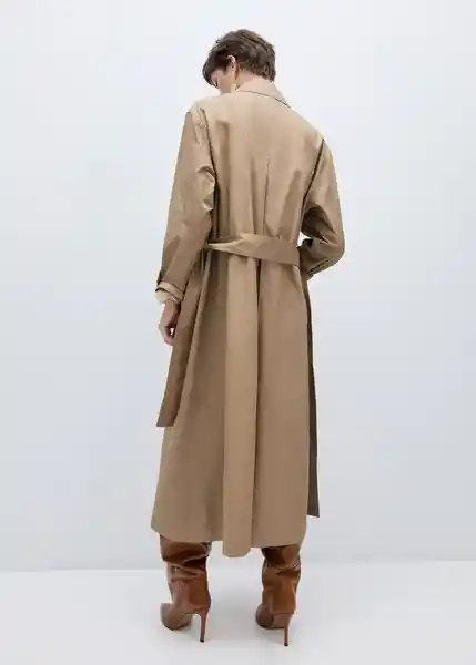 Saco Trench Rec Beige Talla S Mujer Mango