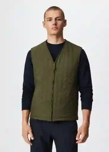 Chaleco Vigo Khaki Talla Xxl Hombre Mango