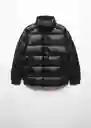Abrigo Anorak Snowy Negro Talla M Mujer Mango