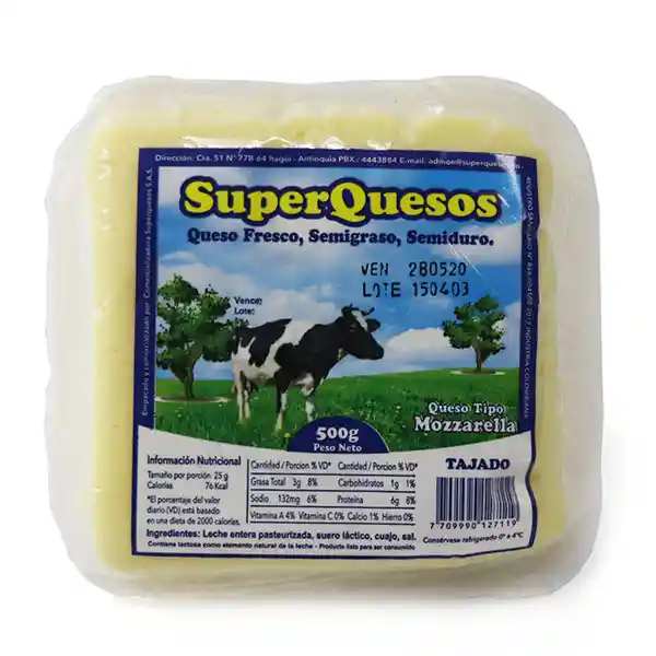 Queso Mozarella Superquesostajado