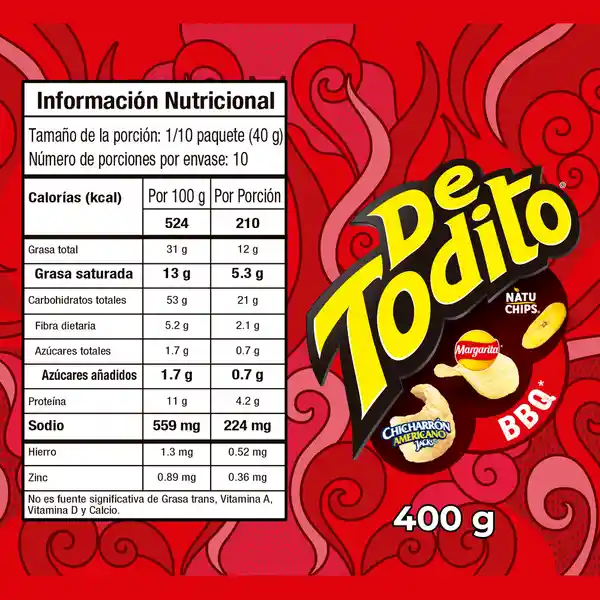 Detodito Snack Bbq 400 g