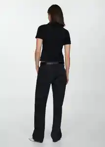 Camisa Fidela Negro Talla L Mujer Mango