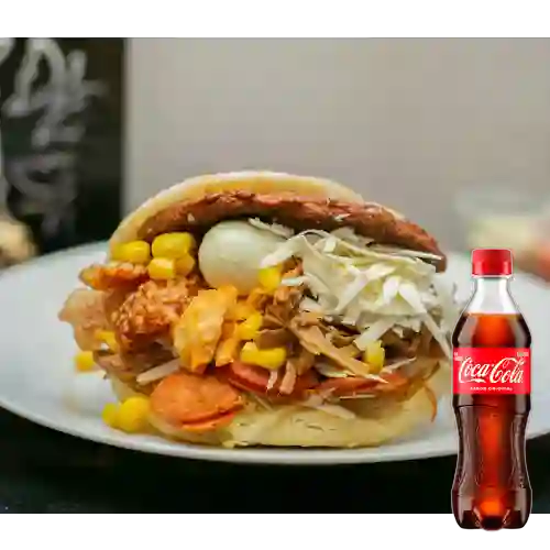 Combo Arepa Super Arepota + Coca Cola Original 400 ml