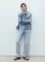 Jean Blanca Tejano Medio Talla 42 Mujer Mango