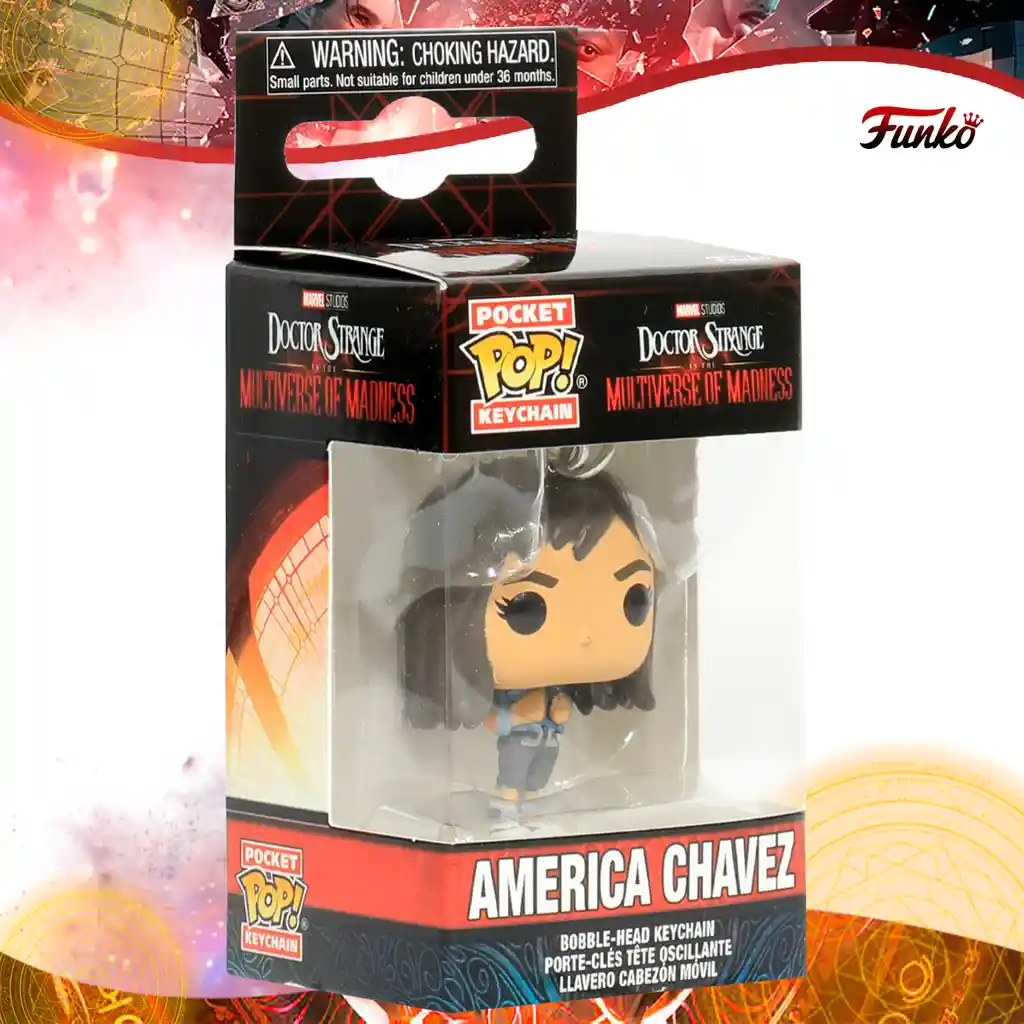 Funko Pop! Llavero Marvel Doctor Strange América Chávez