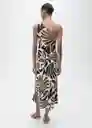 Vestido Nata Marrón Talla M Mujer Mango