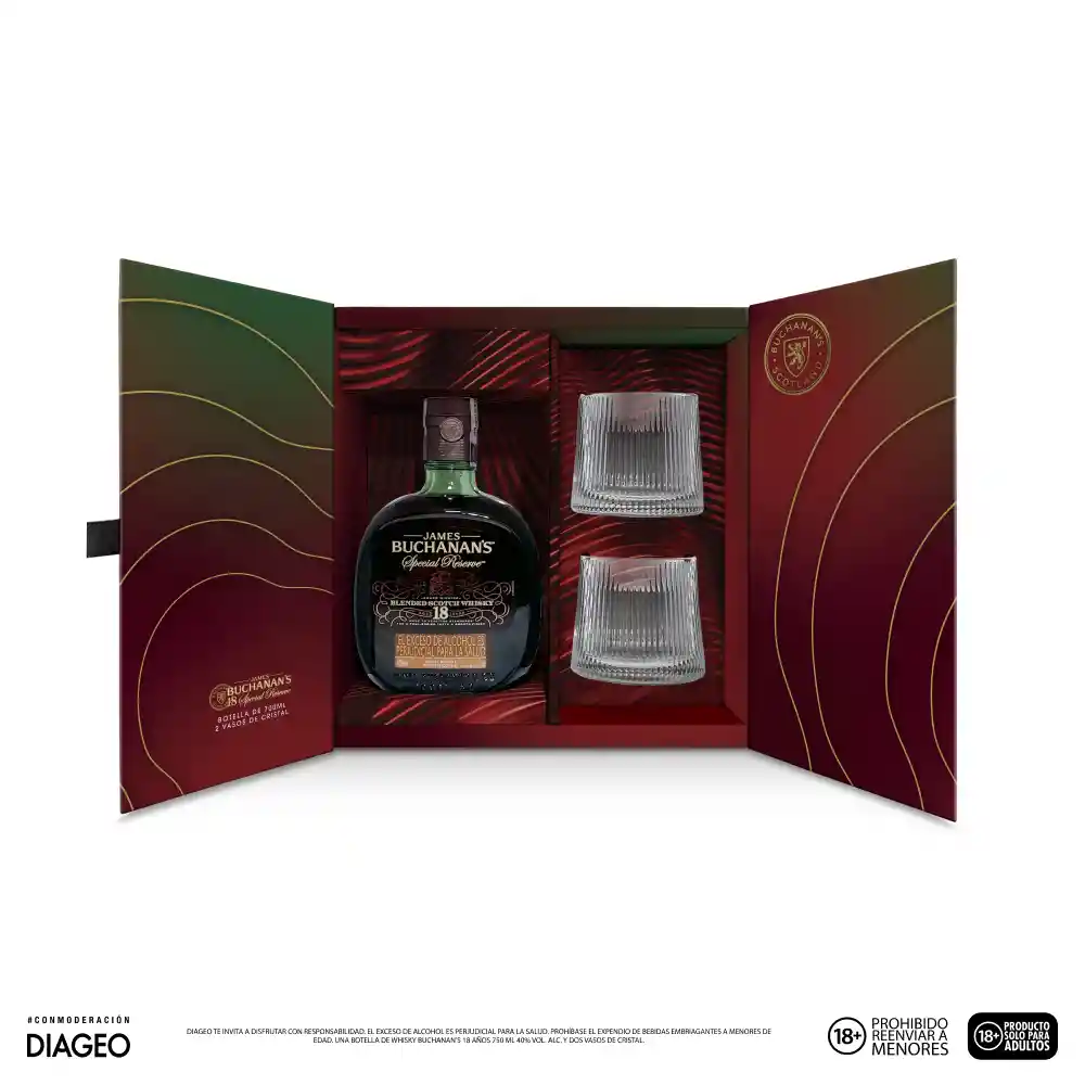 Buchanans Whisky 18 Años + Buchanans Vaso