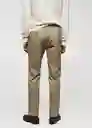 Pantalón Barnal Khaki Talla 46 Hombre Mango