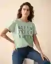 Camiseta Verde Olivo Medio Talla XL 101G101 Esprit