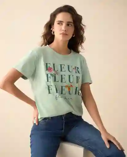 Camiseta Verde Olivo Medio Talla XL 101G101 Esprit