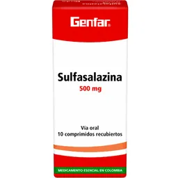 Genfar Sulfasalazina Sulfonamida (500 mg) Comprimidos Recubiertos