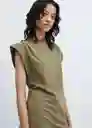 Vestido Dates Khaki Talla XS Mujer Mango