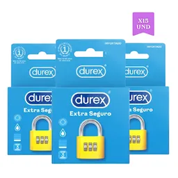 5 x Condones Durex Extra Seguro