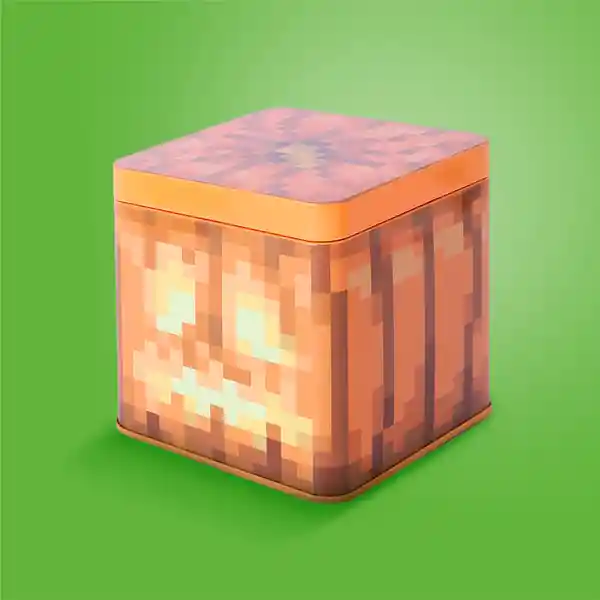 Caja de Almacenamiento Calabaza Serie Minecraft Amarilla Miniso