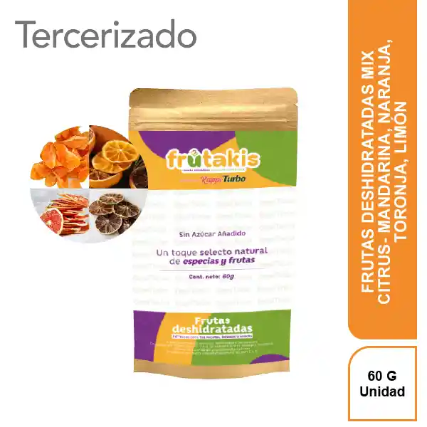 Frutakis Mix Citrus Mandarina Naranja Toronja Limón Deshidratado