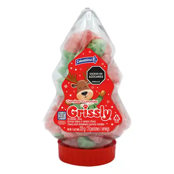 Grissly Gomitas de Sabores Frutales Árbol de Navidad