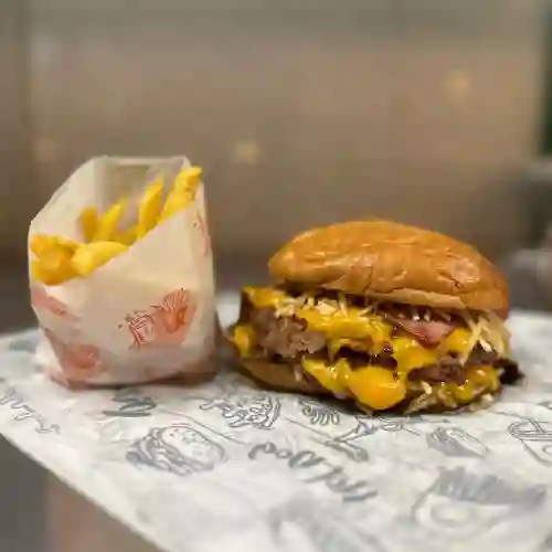 Doble Queso y Tocineta en Combo