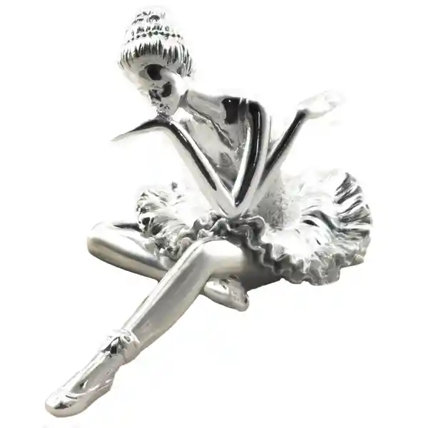 Escultura Bailarina Mada Plateado 913603-C