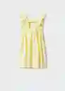 Vestido Aura Amarillo Talla 09 Niña Mango