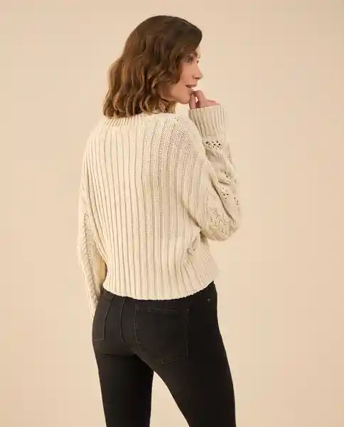 Chaleco Tejido Crudo Vainilla Claro Talla M 661G208 Esprit