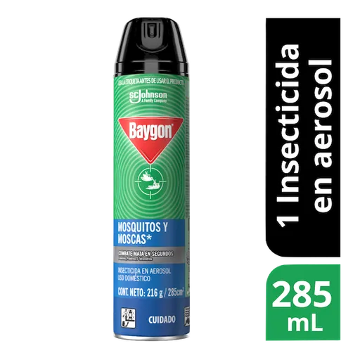 Baygon insecticida aerosol mata insectos voladores, 285ml