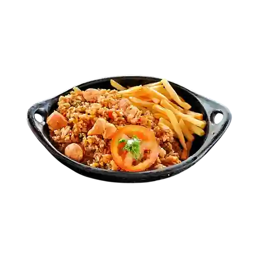 Arroz Mixto con Chuleta