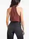  Camisa Fiu Cafe Marron Oscuro Talla M Mujer Naf-Naf 