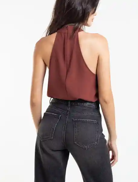  Camisa Fiu Cafe Marron Oscuro Talla M Mujer Naf-Naf 