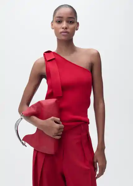 Top Spice Rojo Talla S Mujer Mango