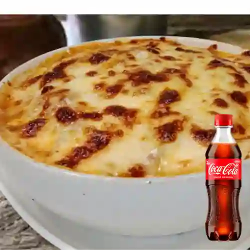 Combo Lasagna Champiñón Pollo +Cocacola Orig 400ml