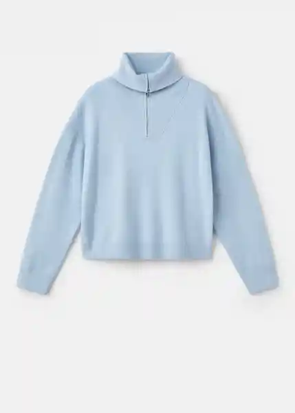 Saco Jersey Latonis Celeste Talla M Mujer Mango