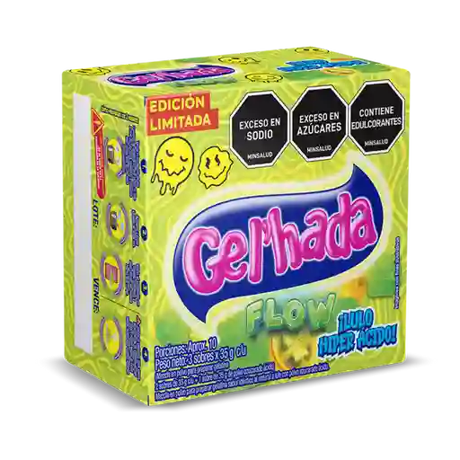 Gelatina Gelhada Lulo Hiperácido 3x 35gr, con Topping Edic. Limitada