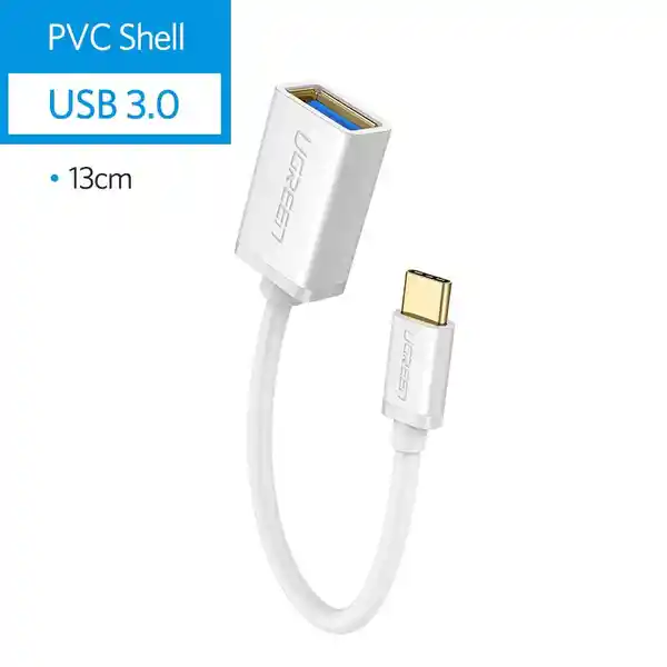 Cable Convertidor Tipo c a Otg Usb 3.0 Ugreen Blanco