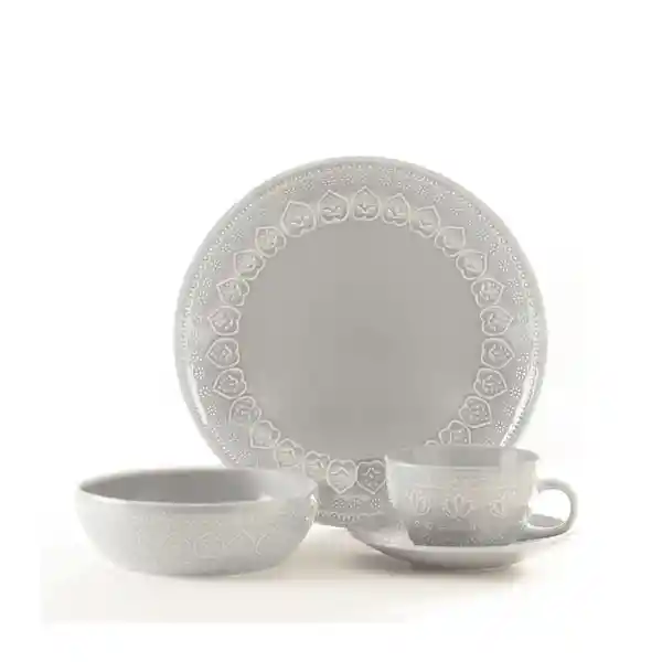 Corona Vajilla 4 6 Mulaki Gris Claro