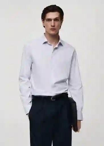 Camisa Vecchia Blanco Talla L Hombre Mango