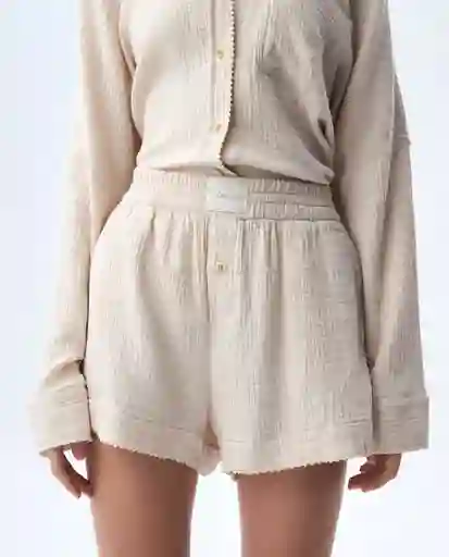 Short Mujer Beige Talla 6 651G001_BEI141209 Americanino