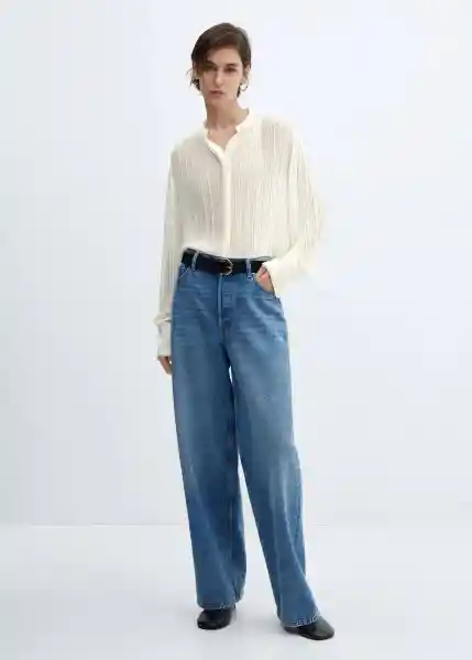Blusa Alice Crudo Talla M Mujer Mango