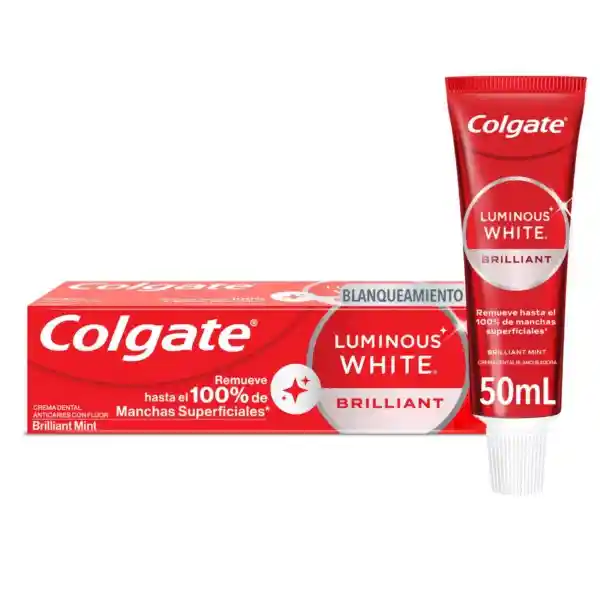 Colgate Crema Dental Luminous White Brilliant 50 mL