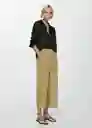 Pantalón Burbu-H Khaki Talla L Mujer Mango